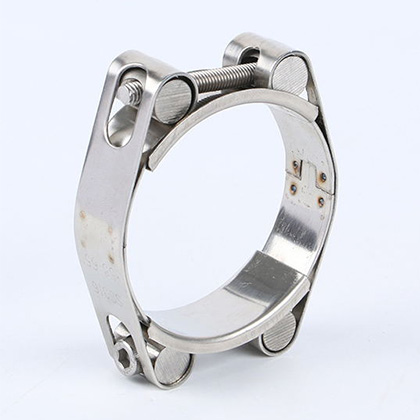 Color-coated zinc two-head solid power hose clamp