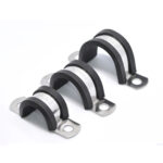 Heavy duty rubber lined  15mm cushioned fixing hose clamp