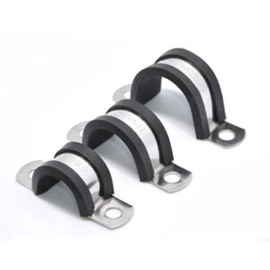 Heavy duty rubber lined  15mm cushioned fixing hose clamp