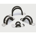 Heavy duty rubber lined  15mm cushioned fixing hose clamp