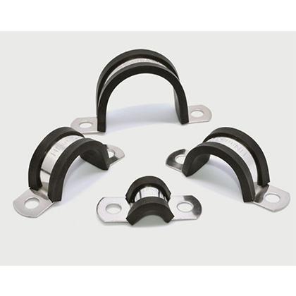 Heavy duty rubber lined  15mm cushioned fixing hose clamp