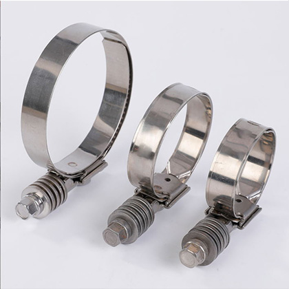 American type Perforated band Heavy duty high strength high torque hose clamp with washer and liner