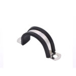 Heavy duty rubber lined  15mm cushioned fixing hose clamp