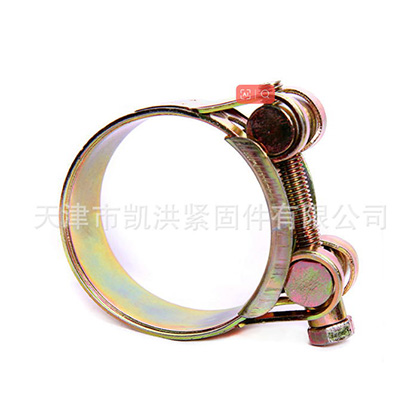 Color-coated zinc single-head solid power hose clamp
