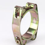 Color-coated zinc two-head solid power hose clamp