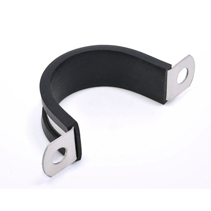 Heavy duty rubber lined  15mm cushioned fixing hose clamp