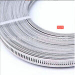 American Type Tape 12mm bandwidth 304 strap self-made American stainless steel through hole steel band