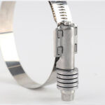 American type Perforated band Heavy duty high strength high torque hose clamp with washer and liner