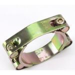 Color-coated zinc two-head solid power hose clamp