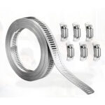American Type Tape 12mm bandwidth 304 strap self-made American stainless steel through hole steel band