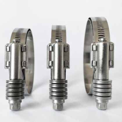 American type Perforated band Heavy duty high strength high torque hose clamp with washer and liner