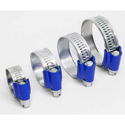 9.7mm 11.7mm British Style English type hose clamp high quality blue head hose clamp W1