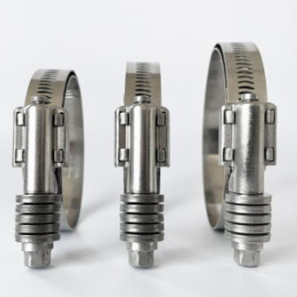 American type Perforated band Heavy duty high strength high torque hose clamp with washer and liner